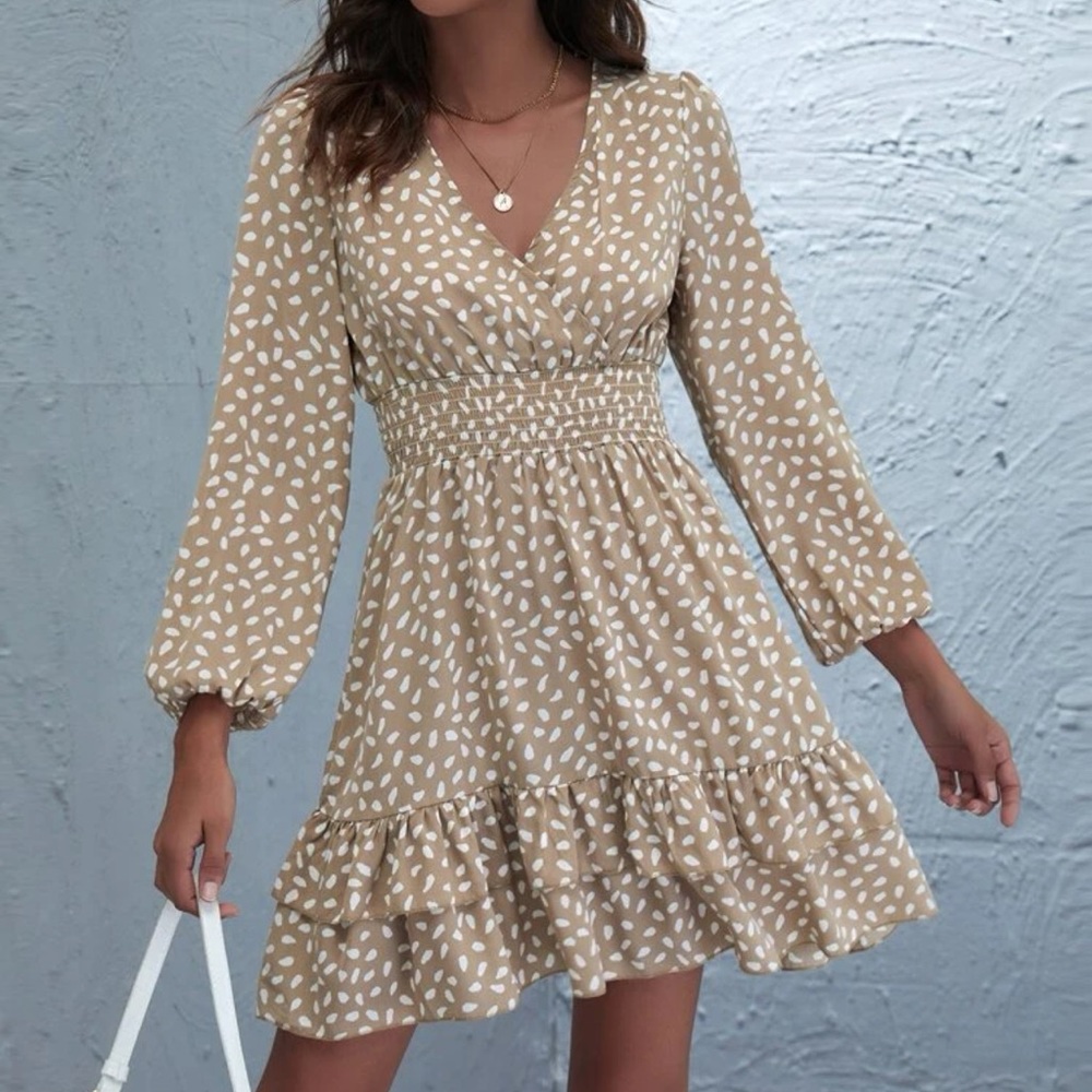 Speckled print dress